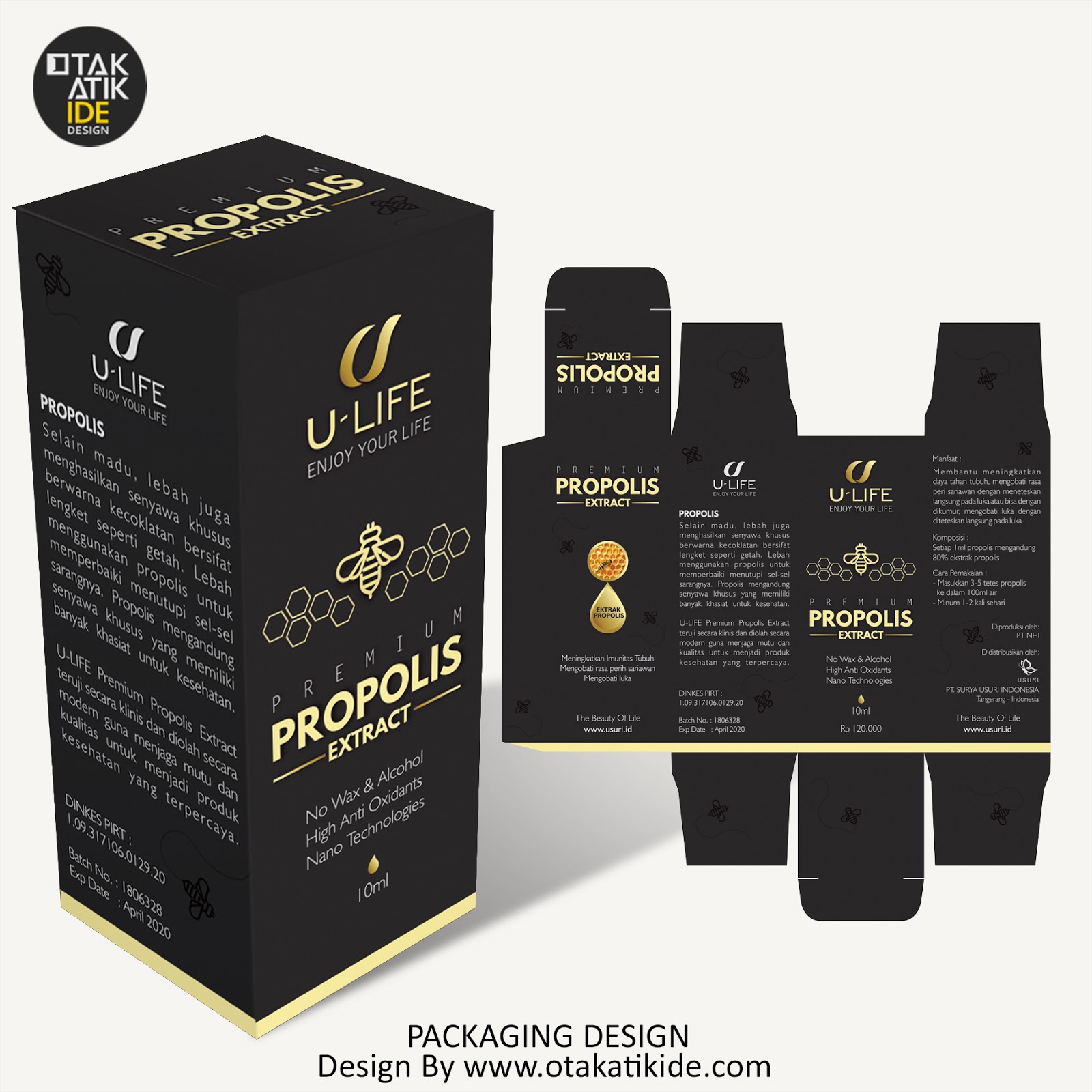 Jasa Desain  Innerbox Produk Propolisjasa desain  kemasan  