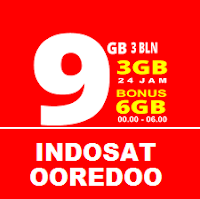 Harga Paket Internet Indosat Oooredoo 9 GB Masa Aktif 3 Bulan