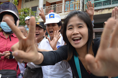 CNRP supporters, Sam Rainsy return