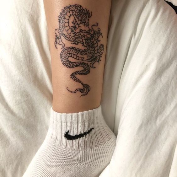 Beautiful dragon tattoo for girl