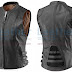 Women Black Classic Leather Vest