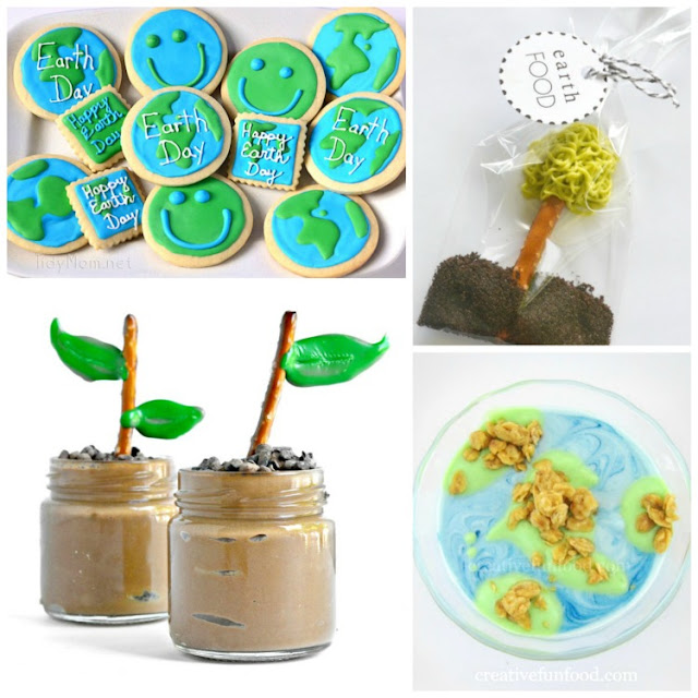 20 Earth Day Snacks for Kids! Fun choices for toddlers, preschoolers, older kids, and adults! Cookies, cupcakes, fruit, healthy choices, and more!