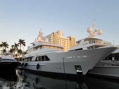 Go Yacht. The largest, most expensive, brand new yacht at the Miami yacht and brokerage show