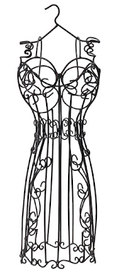 wrought iron dress form for jewelry