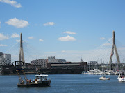 Just a beautiful bridge that serves as the northern entrance into Boston. (boston sails bridge)