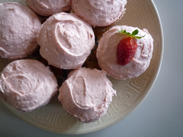 Strawberry Cupcakes With Real Strawberries