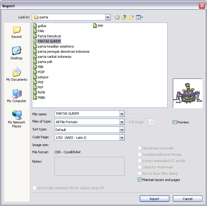 Cara Import File Belajar Coreldraw