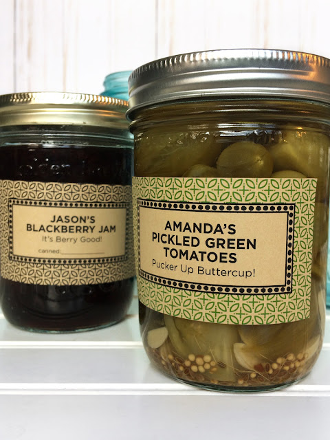 Custom Kraft Market Blend Rectangle canning jar labels