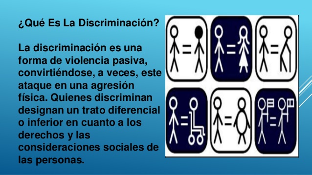 Resultado de imagen para LA DISCRIMINACION