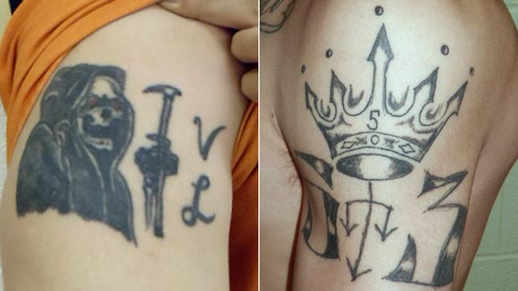 and a Latin Kings tattoo