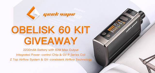 Win Free Obelisk 60 Kit with our Vaping Giveaways!