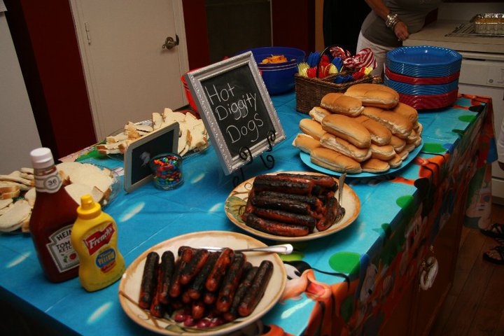 birthday party food table birthday party food table