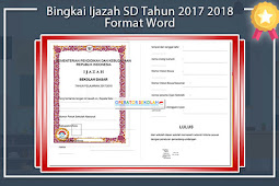 Bingkai Ijazah Sd Tahun 2017 2018 Format Word