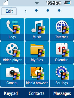 General Windows XP Samsung Corby 2 Theme Menu