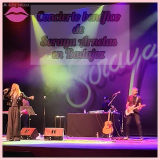 Soraya Arnelas en un concierto benéfico en Badajoz