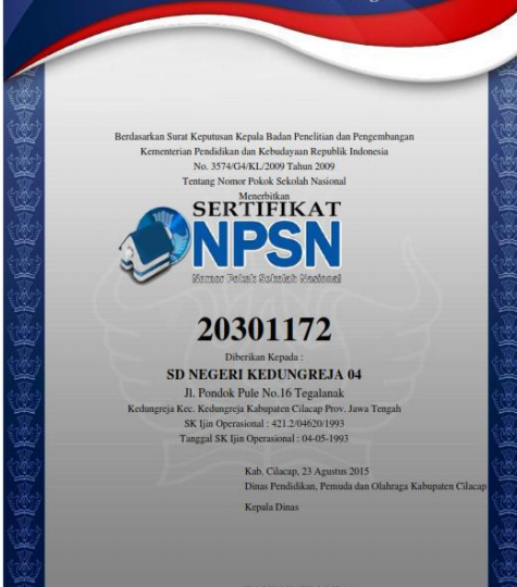 Cara Cetak Sertifikat NPSN Online