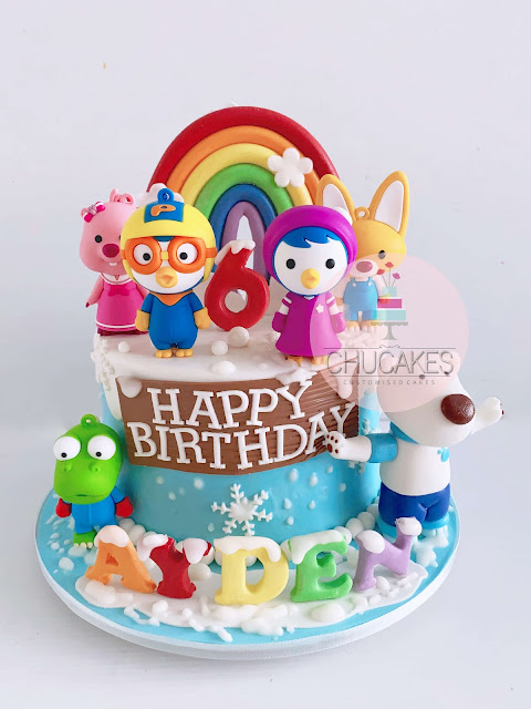 pororo cake chucakes singapore rainbow toy figurines snow