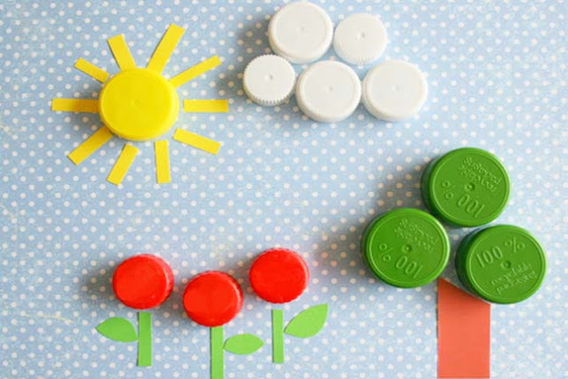 bottle cap art ideas for children