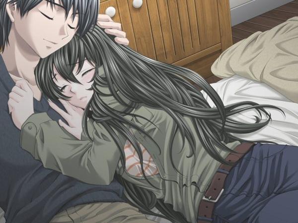anime couples sleeping together