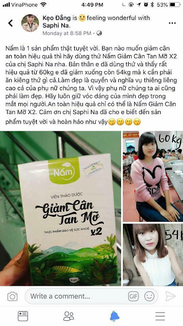 530k - Giảm cân tan mỡ x2 Nấm - Hoài Thương Organic