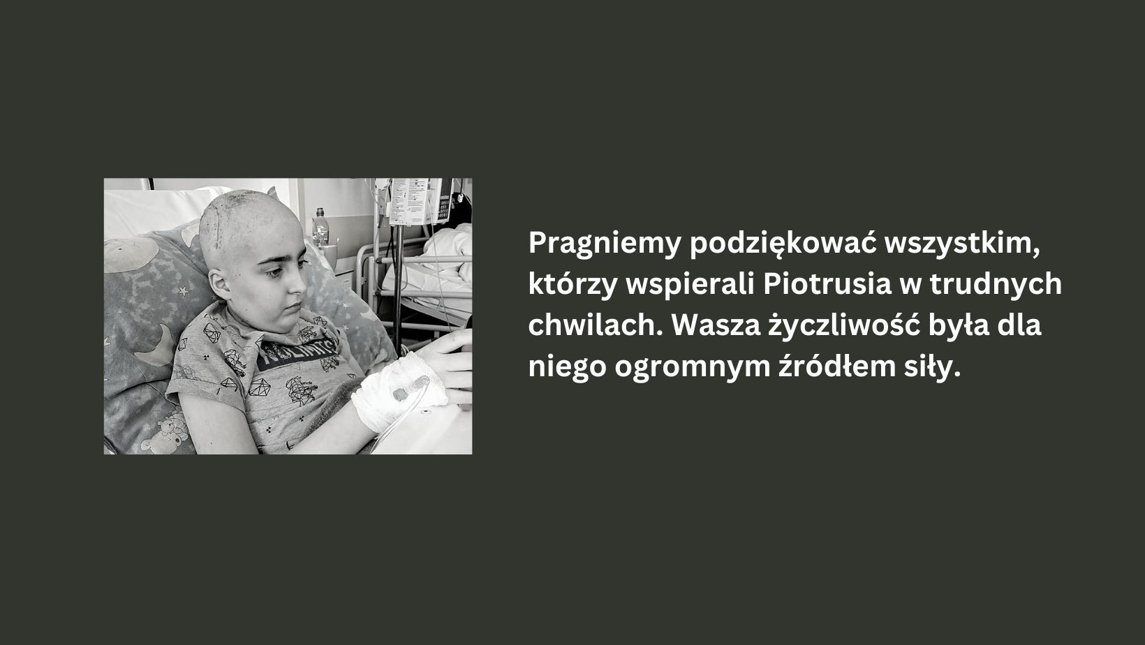 Ogromny smutek. Nie żyje 12-letni Piotrek z Weryni - podziękowanie. 