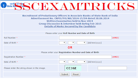 SBI ASSOCIATE BANK 2014 SCORECARDS