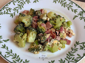 Brócoli con jamón cocido y huevo – Broccoli, ham & scrambled eggs