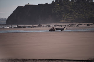 Boat and tractor