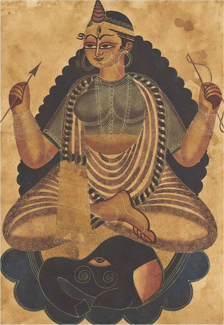 Kalighat Paintings - Late 19th or Early 20th Century, Bengal, India