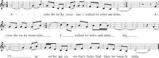 Traditional Folk Song - ACROSS THE ROCKY MOUNTAIN Sheet Music