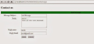 Designing Contact us page using ASP.NET and C#