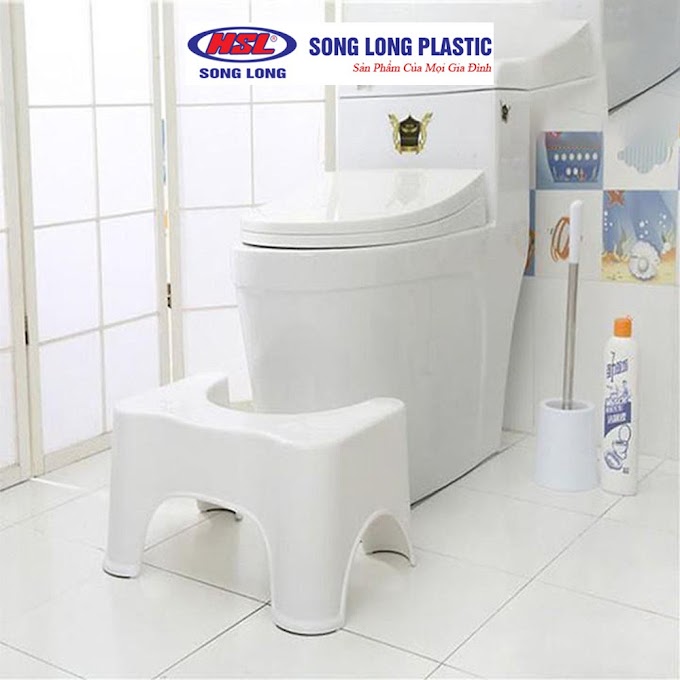 Ghế kê chân toilet, bồn cầu khi đi vệ sinh chống táo bón Song Long Plastic - 2798