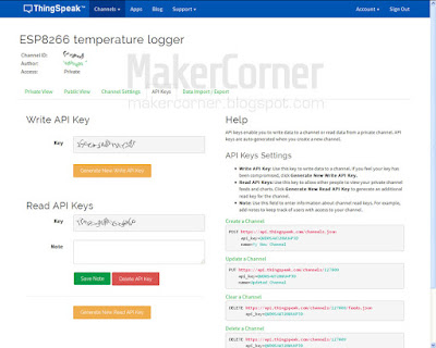 ThingSpeak API key