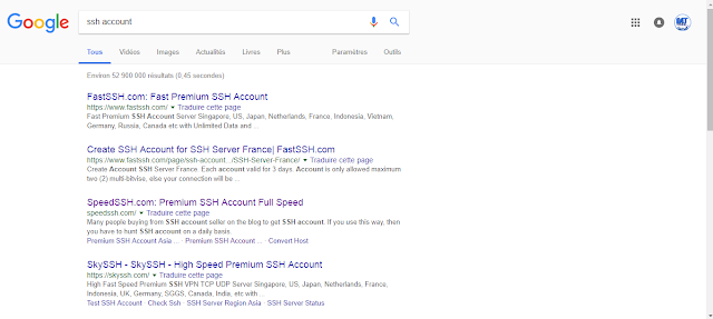 Create ssh account