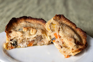 Chicken, Baby Leek and Kumara pie