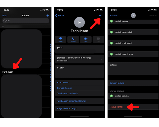 Cara Menghapus Kontak Whatsapp