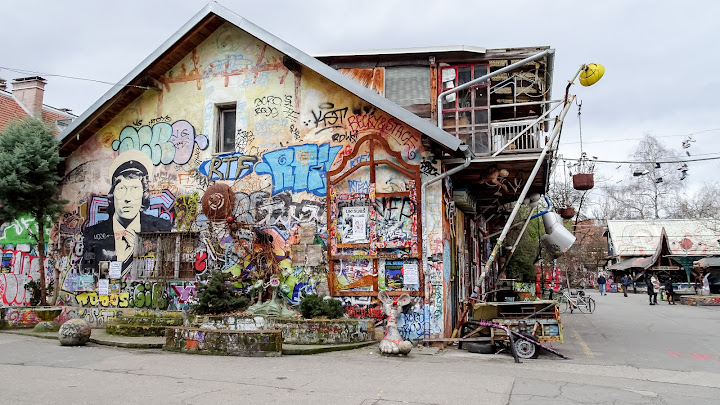 Party area for Ljubliana at the Metelkova