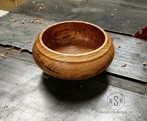oak bowl, lathe, wood turning, woodworking