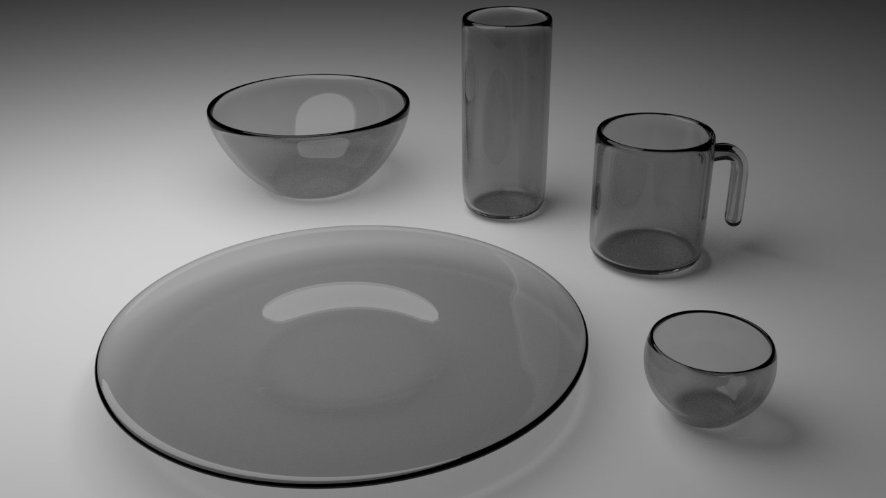 Free 3D Glass Tableware .blend