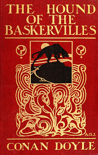 The cover of the first edition of The Hound of the Baskervilles