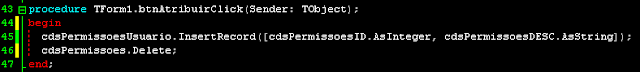 Delphi TDataSet InsertRecord