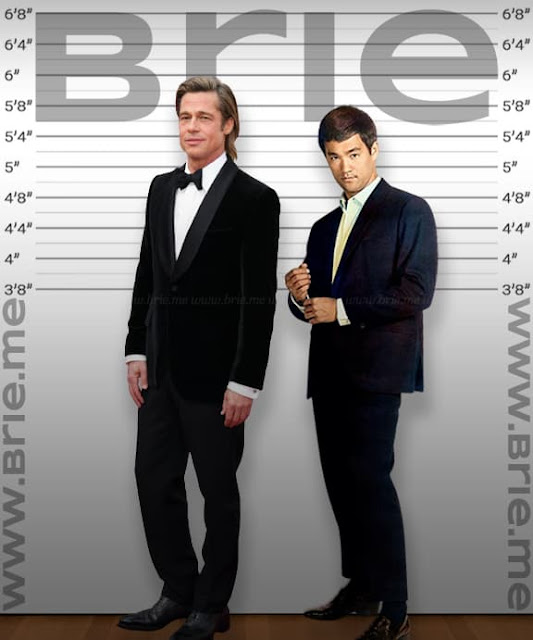 Brad Pitt height comparison with Bruce Lee