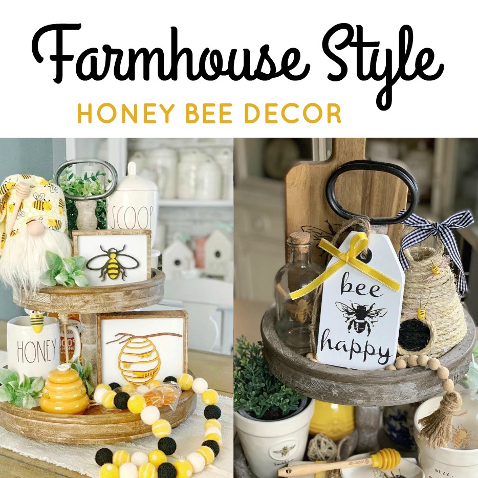 Farmhouse Style Honey Bee Decor  Honey bee decor, Bee decor, Diy