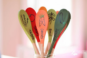 Make your own garden markers with wooden spoons