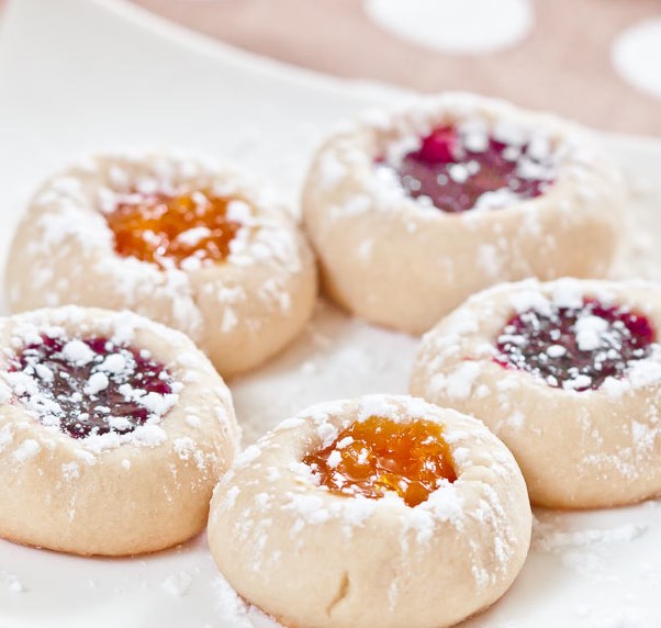 BUTTERY JAM THUMBPRINT COOKIES #thebestrecipe #dessert