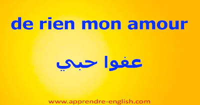 de rien mon amour    عفوا حبي