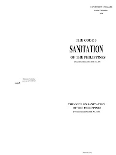   sanitation code of the philippines, sanitation code of the philippines 2013, irr of pd 856 code on sanitation of the philippines pdf, sanitation code of the philippines ppt, sanitation code of the philippines pdf download, health and sanitation code of municipality, importance of sanitation code of the philippines, irr pd 856 chapter 2, pd 522