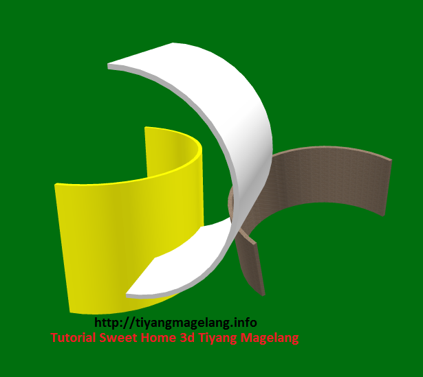 Cara membuat object melengkung di sweet home 3d