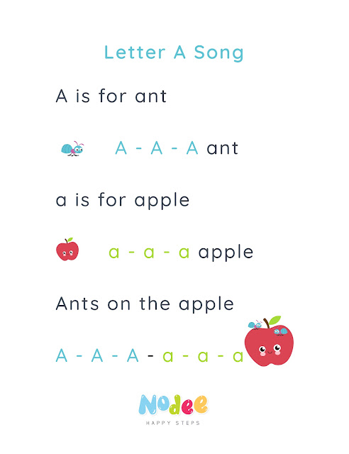 Letter A Song for Kids - The Ant and The Apple