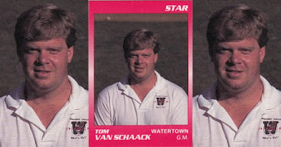 Tom Van Schaack 1990 Watertown Indians card